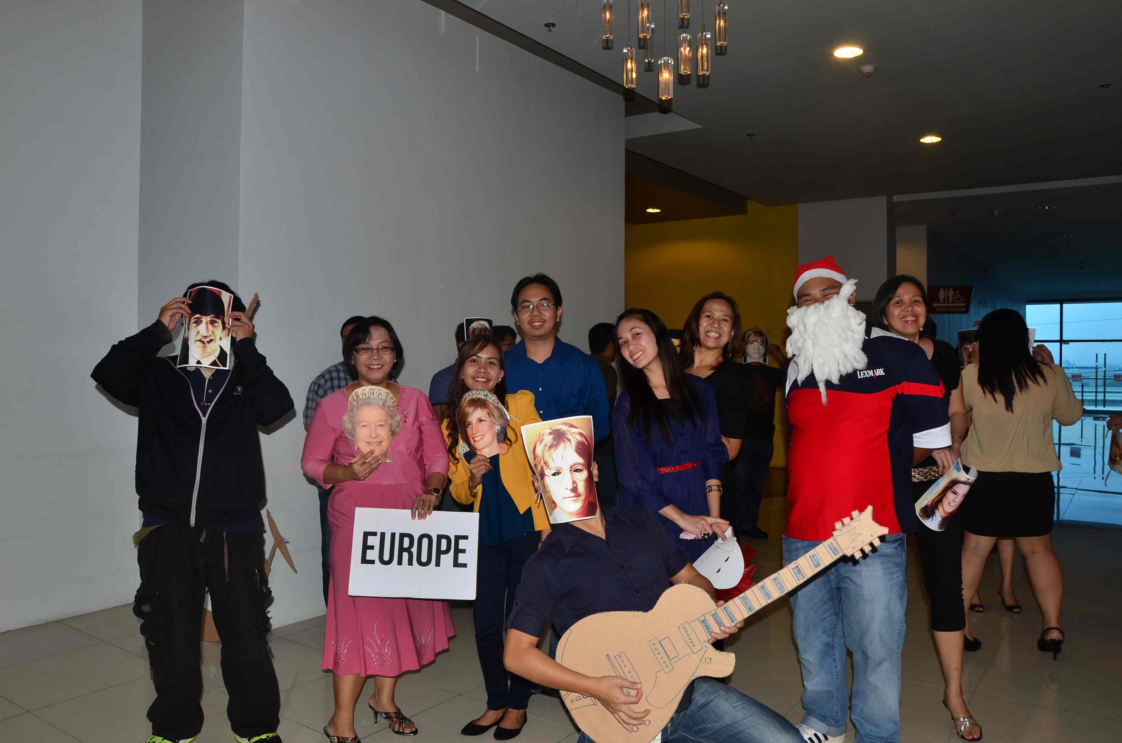 the royal family, the Beetles are waiting for their turn for Parade of Continents