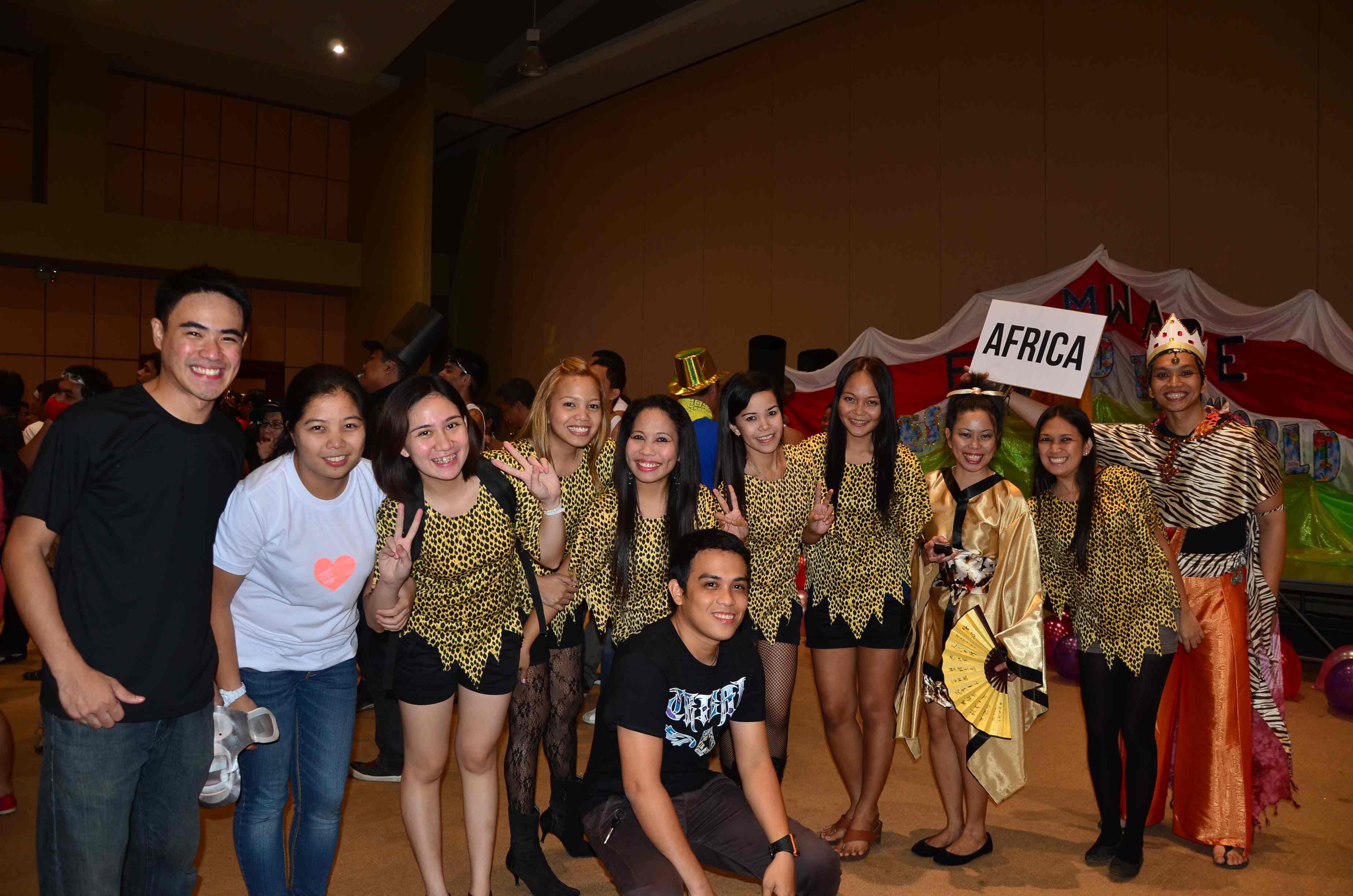 waiting for our turn for the Parade of Continents