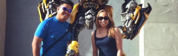 BumbleBee is a real robot. It moves too! Coolest ever!
